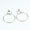 Simple size circle combination geometric earrings