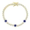 Geometric CZ Tennis Bracelet For Women Paved Different Shape