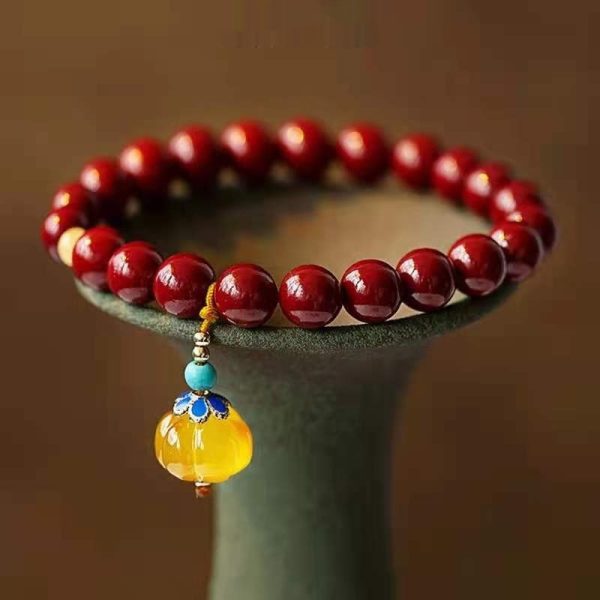 Fashion Personalized Gold Cinnabar Bracelet For Women