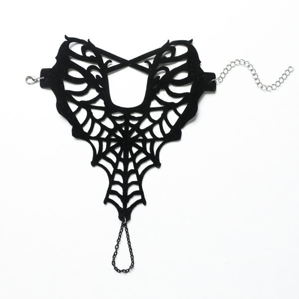 Dark Style Hollow Spider Web Finger Chain