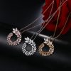 Classic Style High-end Necklace Earrings Set Olive Branch Bridal Jewelry
