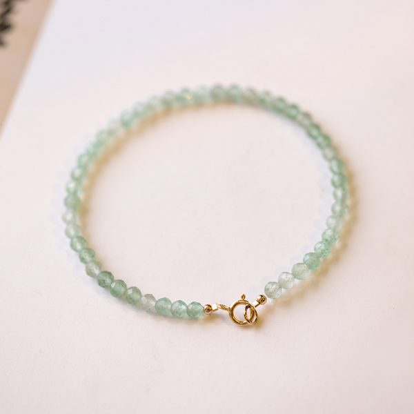 3mm Surface Cutting Beads Aventurine Lucky Beads Very Fine Crystal Retro Style Bracelet