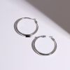 Silver Needle Big Circle Simple Bracelet Earrings High Sense