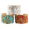 Rhinestone natural stone club bracelet