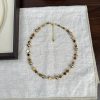 Natural Stone Necklace Women's Brown Pearl Necklace Accessories
