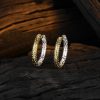 S925 Silver Irregular Texture Circle Ear Clip
