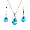 Water drop earrings necklace jewelry set