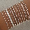 Multi-layer Twin Chain Bracelet Alloy Heart Ball Bracelet