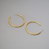 925 silver needle circle stud earrings