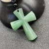 Natural Stone Christmas Gift Agate Woven Semi-precious Stone Cross Necklace