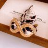 French Silk Scarf Pattern Wound Open Bracelet