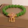 2687e73a-c902-44fb-b861-7a0bd6bbc971.jpg Green Jasper Bracelet Female Special-interest Design Pendant