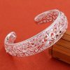 Women's Hollow-out Wide-faced Filigree Bracelet