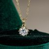 925 Sterling Silver Pendant Moissanite Necklace For Women