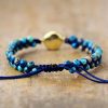 Colorful Round Emperor Stone Beads Woven Bracelet