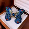 Butterfly Diamond-embedded Open Ring Design Sense Niche Jewelry
