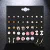 Fashion 20 Pairs Of Plate Pearl Set Earrings