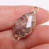 Drop Shaped Faceted Natural Stone Connector