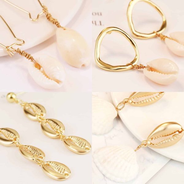 Natural Shell Long Conch Set