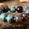Natural stone woven bracelet