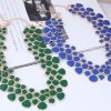 Europe and the United States personality set alloy drop oil geometric irregular short clavicle necklace earrings jewelry set female jewelry
