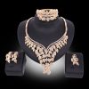 Crystal Necklace And Ear Jewelry Set Of Four Bridal Banquet Jewelry Set