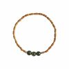 Olive Nut Bamboo Joint Hetian Jade Single Circle Bracelet Female