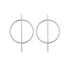 Big circle geometric earrings