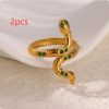 Green Zircon Flower Ring For Women