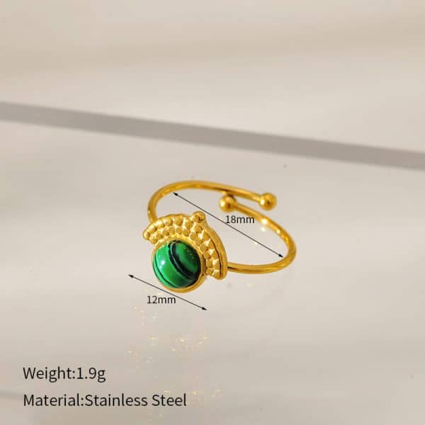 Fashion Natural Stone Turquoise Ring