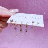 Ladies New Fashion Zirconium Ring Earring Set