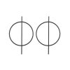 Big circle geometric earrings