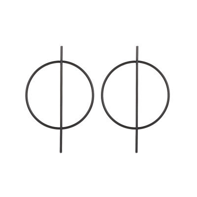 Big circle geometric earrings