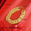 Men's Copper-plated Gold Carven Design Starry Bracelet