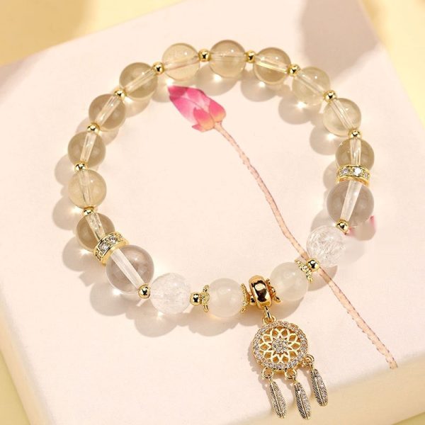 New Chinese Style White Crystal Tassel Bracelet Female Niche High Sense