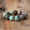 Natural stone woven bracelet