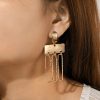 Irregular rectangular drop earrings