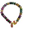 Colorful Tourmaline Abacus Beads Jade Bracelet