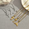 Coconut Fishtail Pendant Stainless Steel Necklace