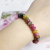 Colorful Tourmaline Abacus Beads Jade Bracelet