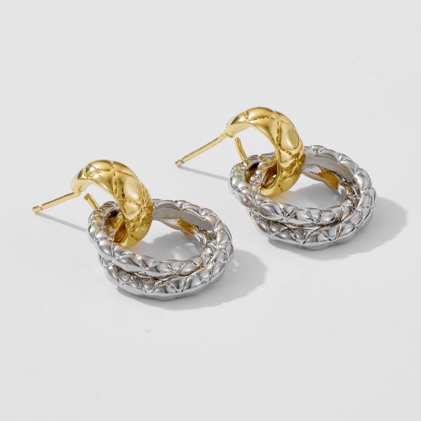 Ornament Circle Pendant Stud Senior Sense All-match Temperament Earrings