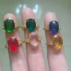 Inlaid Zircon Love Heart-shaped Ring All-match Open Ring