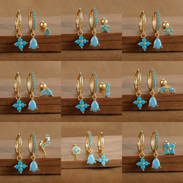 28d56c9c-2cb3-4613-b94f-7fdae97fb9fe.jpg Fashion Diamond-embedded Turquoise Earring Set Women