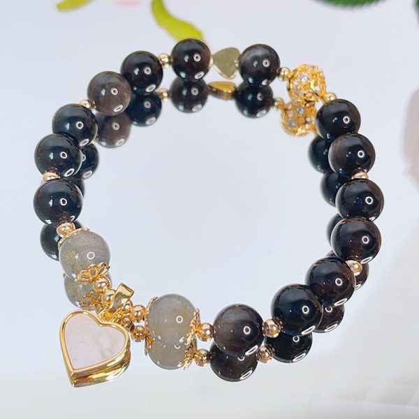 Sweet Cool Style Silver Stone Bracelet Personality Little Sister