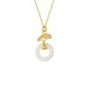 Hetian Jade Necklace Women's New Chinese National Fashion Ginkgo Leaf