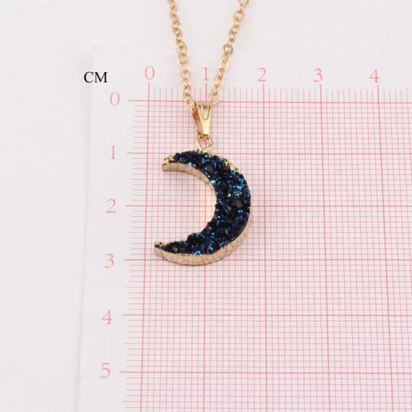 Imitation natural stone resin necklace