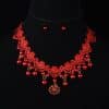 Manufacturers selling handmade cloth wedding bride freshwater pearl necklace set high-end accessories pendant set