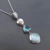 Pendant natural sea stone necklace
