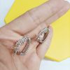 Heart-shaped Big Circle Cut Women Piercing Earrings