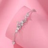S925 Sterling Silver Sweet Butterfly Bracelet For Women Simple